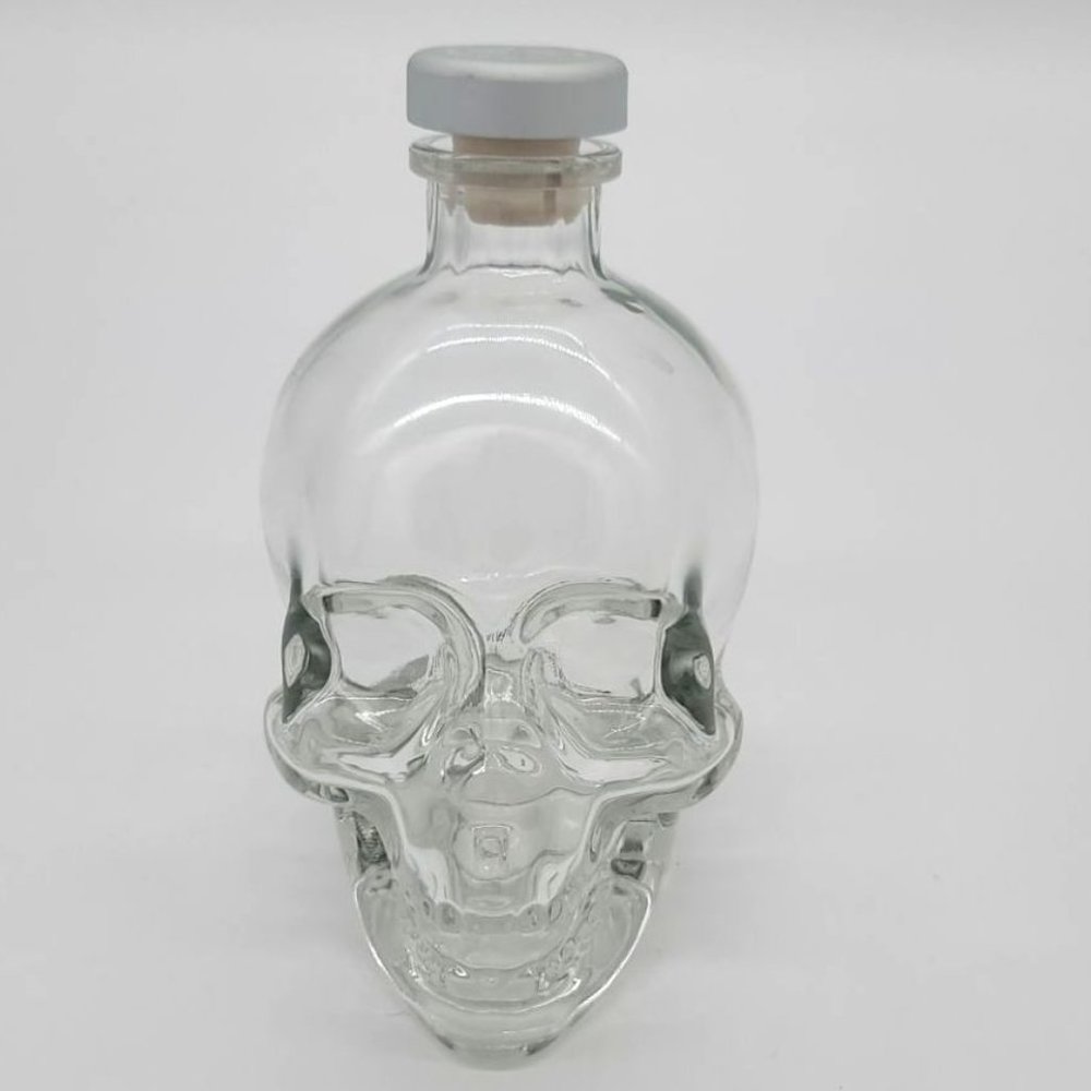 Crystal Skull Head Glass Empty Vodka Bottle 750ML